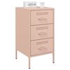 vidaXL Bedside Cabinet Pink Cold-rolled Steel Adjustable Feet