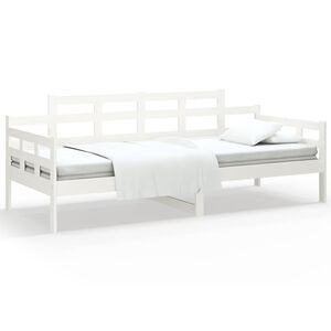 vidaXL Day Bed White Solid pine wood, plywood Twin