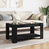 vidaXL Coffee Table Black Engineered wood, Glass Medium Coffee Table