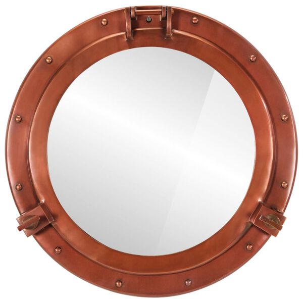 vidaXL&nbsp;Porthole Mirror&nbsp;Wall Hanging&nbsp;&Oslash;19.7"&nbsp;Aluminum and Glass