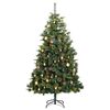 vidaXL Artificial Hinged Christmas Tree 300 LEDs & Ball Set 70.9"
