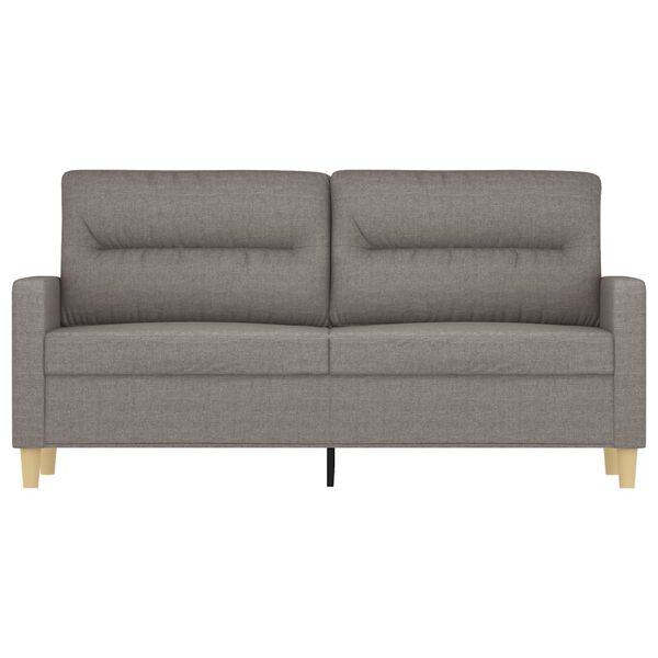 vidaXL 2-seater Sofa Taupe Fabric (100% polyester), metal, textilene