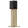 vidaXL Speaker Stands 2 pcs Sonoma Oak 11.8x11.8x23.6" Engineered Wood