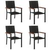 vidaXL Garden Dining Set Black and Brown