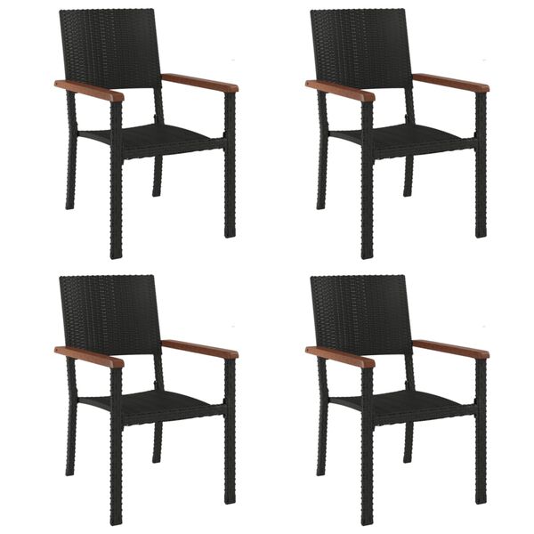 vidaXL Garden Dining Set Black and Brown