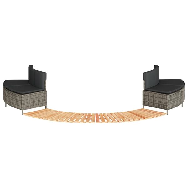 vidaXL Hot Tub Surround Grey