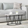 vidaXL Coffee Table Gray 80 x 40 x 40.5 cm Engineered Wood and Metal