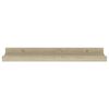 vidaXL Wall Shelf Set of 2 Sonoma Oak MDF Medium Wall Shelf