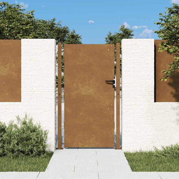 vidaXL Garden Gate 39.4x78.7" Corten Steel