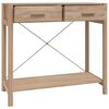 vidaXL Console Table Brown Engineered wood, solid pine wood, metal Medium