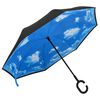 vidaXL Umbrella Black 190T PG, Metal, Fiberglass Medium Foldable