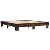 vidaXL Bed Frame Smoked Oak Engineered Wood, Metal, Plywood Super King