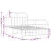 vidaXL Bed Frame Black Powder-Coated Steel 47.2x78.7in Bed Frame