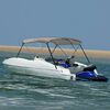 vidaXL 3-bow Bimini Top Grey 72.0x77.2x53.9"
