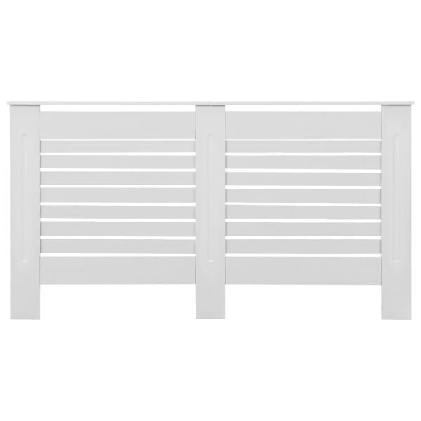 vidaXL Radiator Covers 2 pcs White 59.8"x7.5"x32.1" MDF