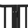 vidaXL Dog Gate Set of 4 Black Poplar wood 10.5 ft Foldable Dog Gate