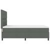 vidaXL Box Spring Bed Dark Grey and White 59.84 x 79.92 in Fabric