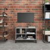 vidaXL TV Stand with Metal Legs Concrete Gray 27.4"x11.8"x19.7"