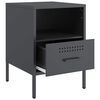 vidaXL Bedside Cabinet Set of 2 Anthracite Cold-rolled steel