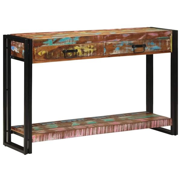 vidaXL Console Table Multicolour 120 x 33 x 75 cm solid reclaimed wood