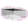 vidaXL Dog House Anthracite Galvanized Steel Large Durable Dog House