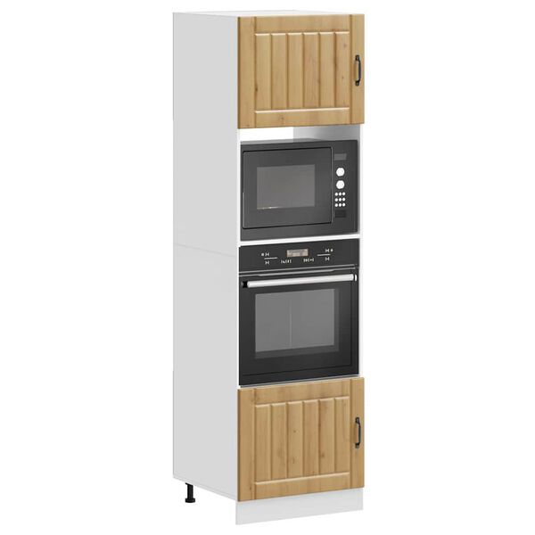 vidaXL Oven Cabinet Set of 2 Artisan oak Engineered wood Compact