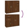 vidaXL Sideboard Brown oak Engineered wood 35.8x11.6x29.5 in Sideboard