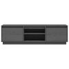 vidaXL TV Cabinet Grey Solid pine wood Medium TV Cabinet Rectangular