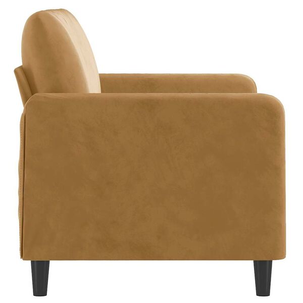 vidaXL 2-Seater Sofa Brown 47.2" Velvet