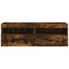 vidaXL TV Wall Cabinet Set of 2 Smoked Oak Engineered Wood