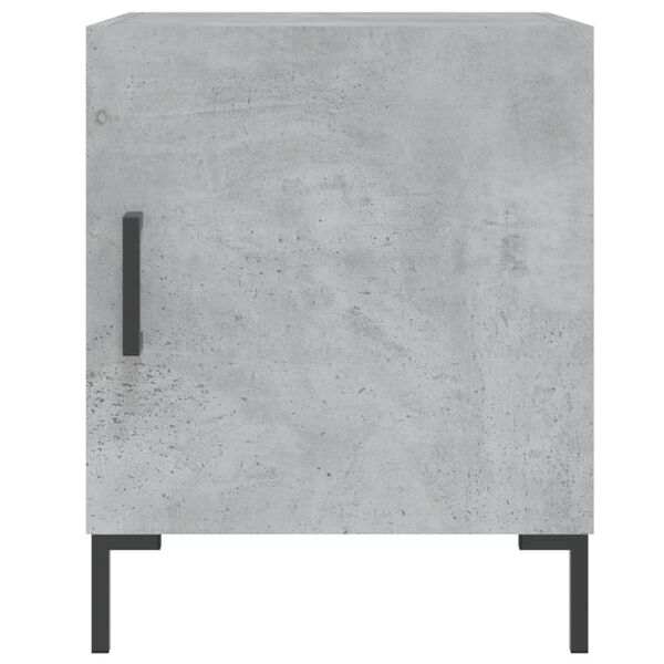 vidaXL Bedside Cabinet Concrete Grey Engineered Wood, Iron