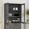 vidaXL Top for Highboard HAMAR Dark Gray 33.5"x13.8"x39.4" Solid Wood Pine