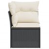 vidaXL Garden Sofa Black, Cream White