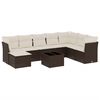 vidaXL Garden Sofa Set Brown, Cream White