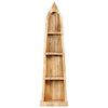 vidaXL Bookshelf Natural Wood Solid Mango Wood Medium Durable