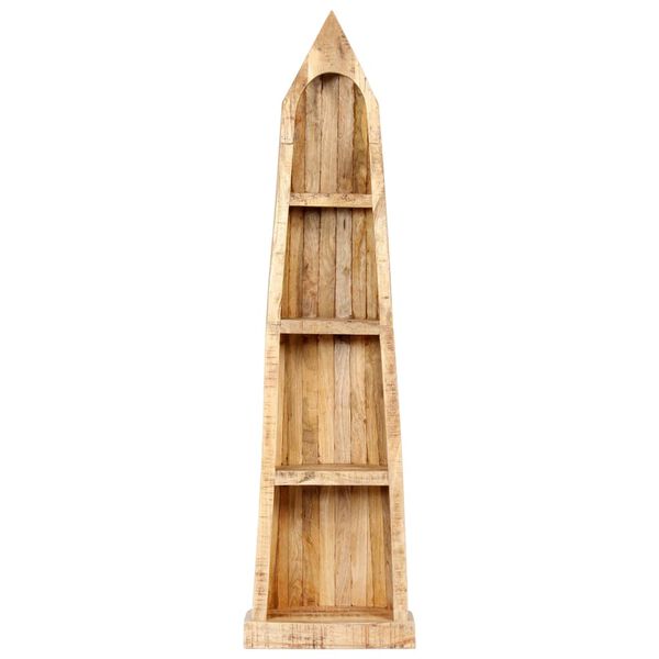 vidaXL Bookshelf Natural Wood Solid Mango Wood Medium Durable