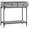 vidaXL Console Table Grey sonoma Engineered wood and metal