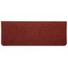 vidaXL Stair Mat Set of 15 Red Needle felt fabric (95%PES, 5%PP)