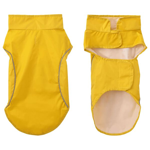 vidaXL Dog Raincoat Yellow Polyester XXS Water-resistant materials