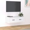 vidaXL TV Cabinet White Engineered wood Medium TV Cabinet Rectangular