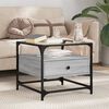 vidaXL Coffee Table Gray Sonoma Engineered wood, steel, glass Small