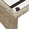 vidaXL Garden Sofa Light Grey PE rattan, powder-coated steel, tempered glass