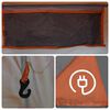 vidaXL Camping Tent 5-Person Grey and Orange Waterproof
