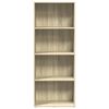 vidaXL Bookcase Sonoma oak Engineered wood Medium Bookcase Rectangular
