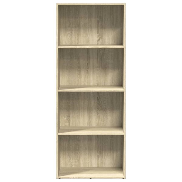 vidaXL Bookcase Sonoma oak Engineered wood Medium Bookcase Rectangular