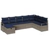 vidaXL Sofa Set with Cushion with Storage Grey Poly Rattan