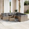 vidaXL Garden Sofa Set Beige PE rattan Large Modular Garden Sofa Set