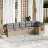 vidaXL Garden Sofa Set Beige, Light grey