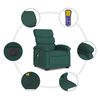 vidaXL Electric Stand Up Massage Recliner Chair Dark Green