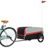 vidaXL Bike Trailer Black and Red 99.2 lb Iron
